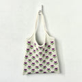 Women's Chic Spring New Handmade Crochet One Shoulder Tote Bags Open Closure Fashion for Picnics