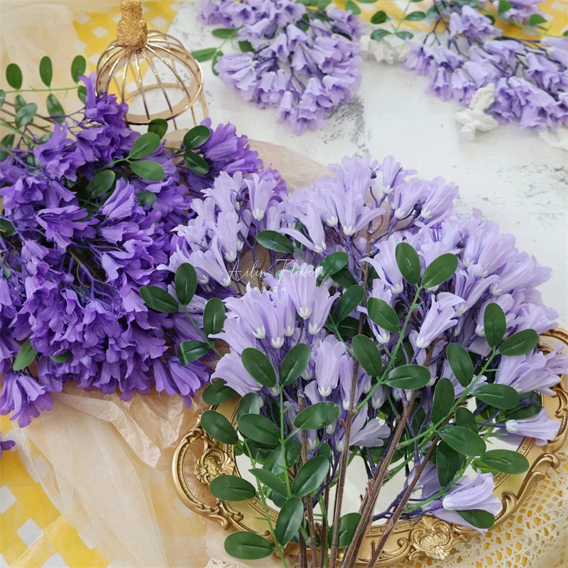 C-AL002 Wholesale Artificial Silk Lilacs Flower Faux Lilac Flowers Arrangement Floral for Wedding Home Decoration