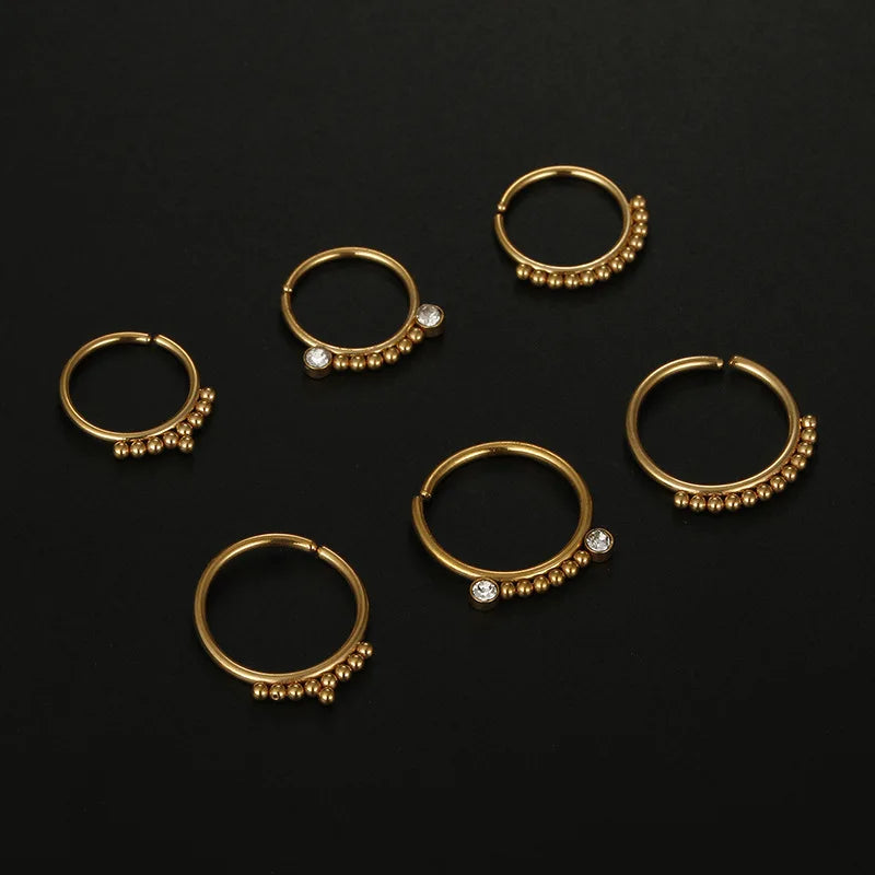 Gaby New Septum Clicker Nose Piercing Stainless Steel Nose Rings with Nose Ring Bulk Wholesale Piercing Jewelry