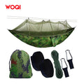WOQI  Custom Size Logo Color Easy Carry Fast Open Mosquito Net Hammock  with Accessories