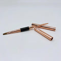 Nail Supply Wholesale 2 in 1 Dual Head Natural Eco Manicure Uv Poly Gel Brush Builder Oval Long Spatula Brush for Nail Art