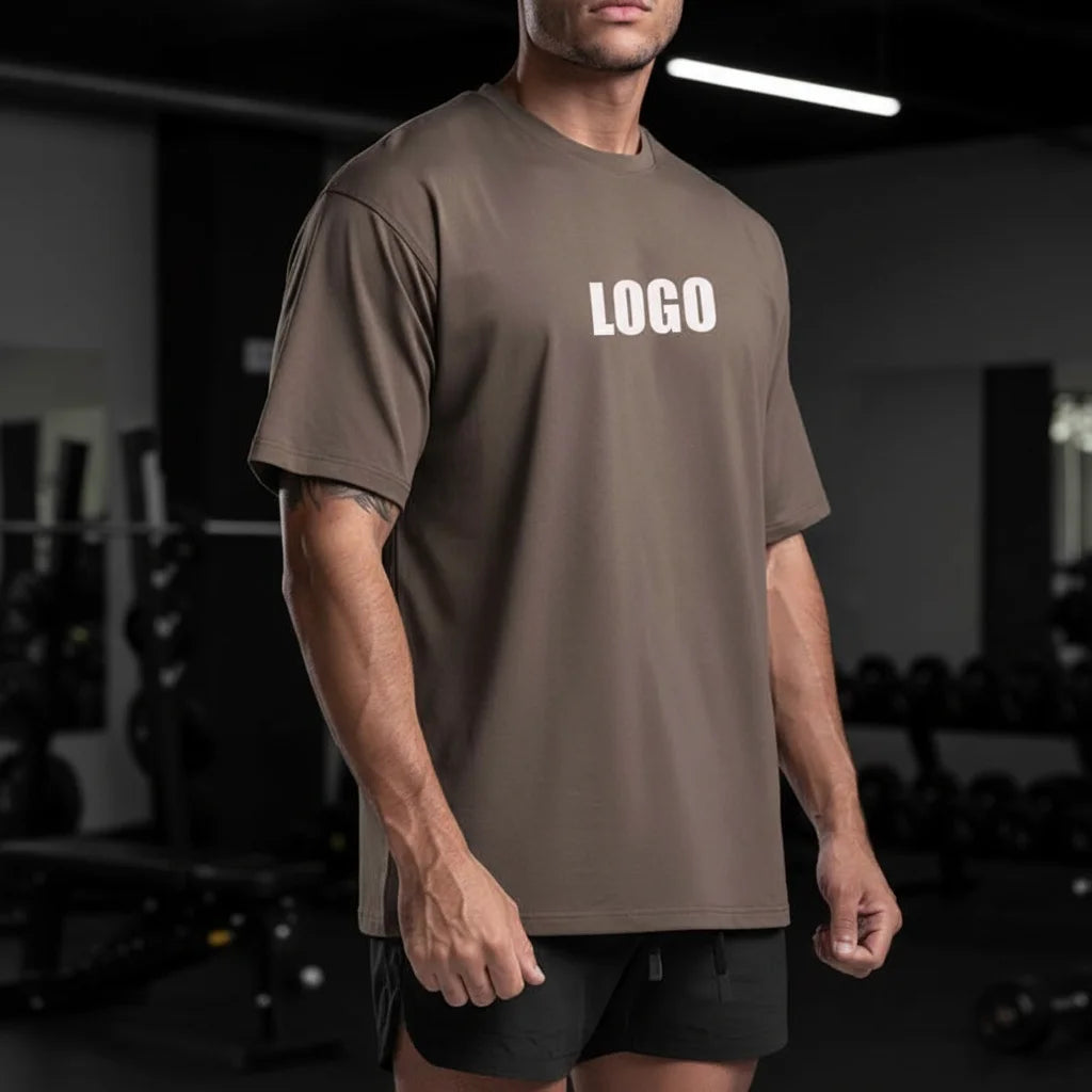 Brand New Custom Neck Sport 100% Cotton Solid Knitted Blank Design Short Sleeve Eco-Friendly Breathable Plus Size Men's T-Shirts