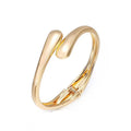 Simple Unisex Gold/Silver Plated Zinc Alloy Punk Style Cuff Bracelet for Couples Friendship Jewelry Wristband-Anniversary