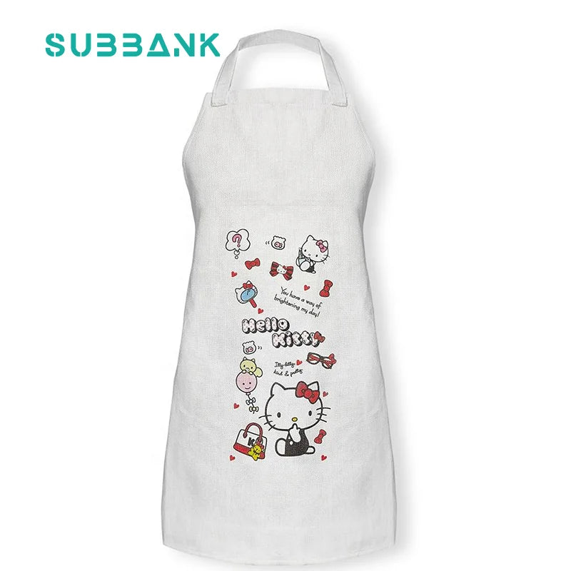 Subbank New Sublimation Linen Apron Wholesale Sublimation Fashion Adult Blanks Linen Apron