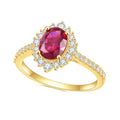 OL0923 Abiding Jewelry Popular Design Cheap Price 925 Silver Simulated 6x8mm Oval Lab Created Large Ruby Rings for Sale