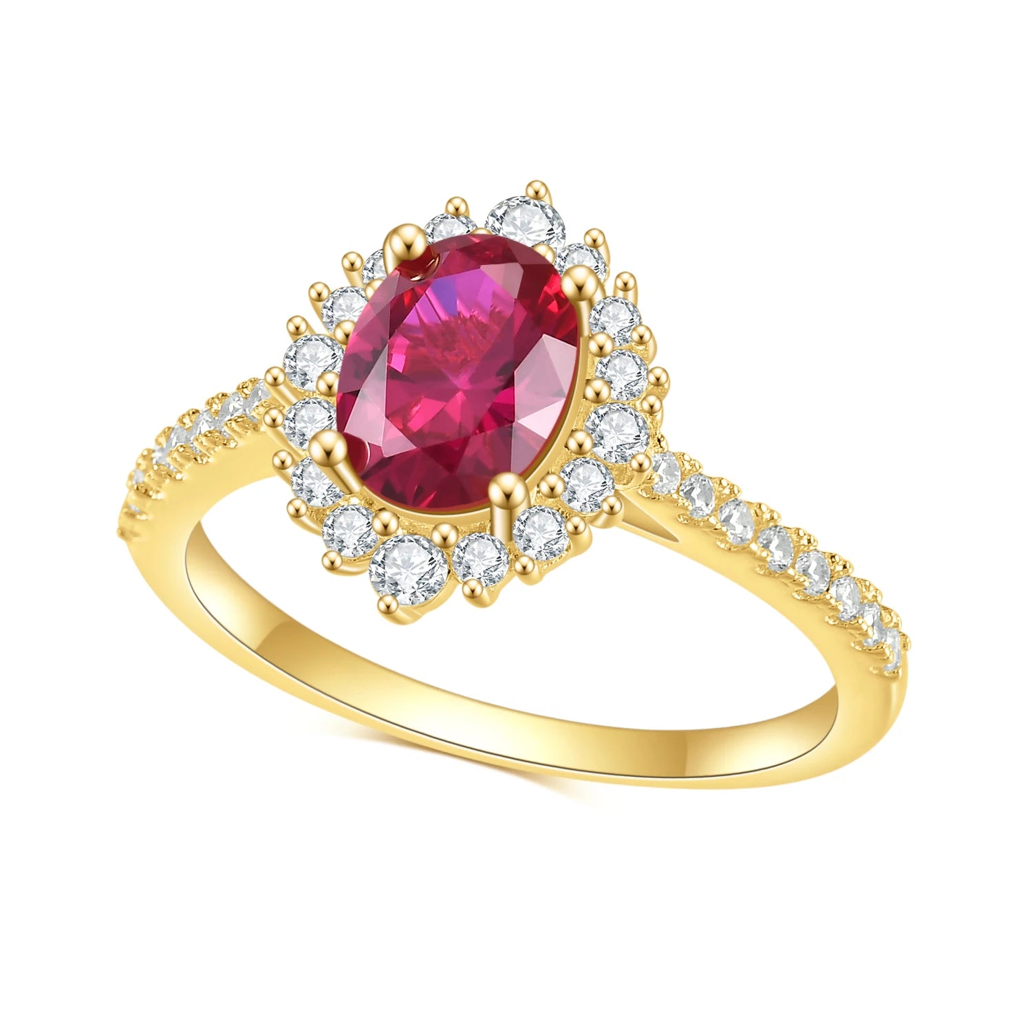 OL0923 Abiding Jewelry Popular Design Cheap Price 925 Silver Simulated 6x8mm Oval Lab Created Large Ruby Rings for Sale