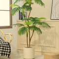 Simulation Green Palm Tree Garden Indoor Artificial Plant Bonsai High-end Plastic Bionic Palm Tree Pot Decoration