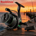 [Germany Stock] Rooblinos RF Left Hand Aluminum Spinning Fishing Reel 5.2:1 Gear Ratio 4+1BB