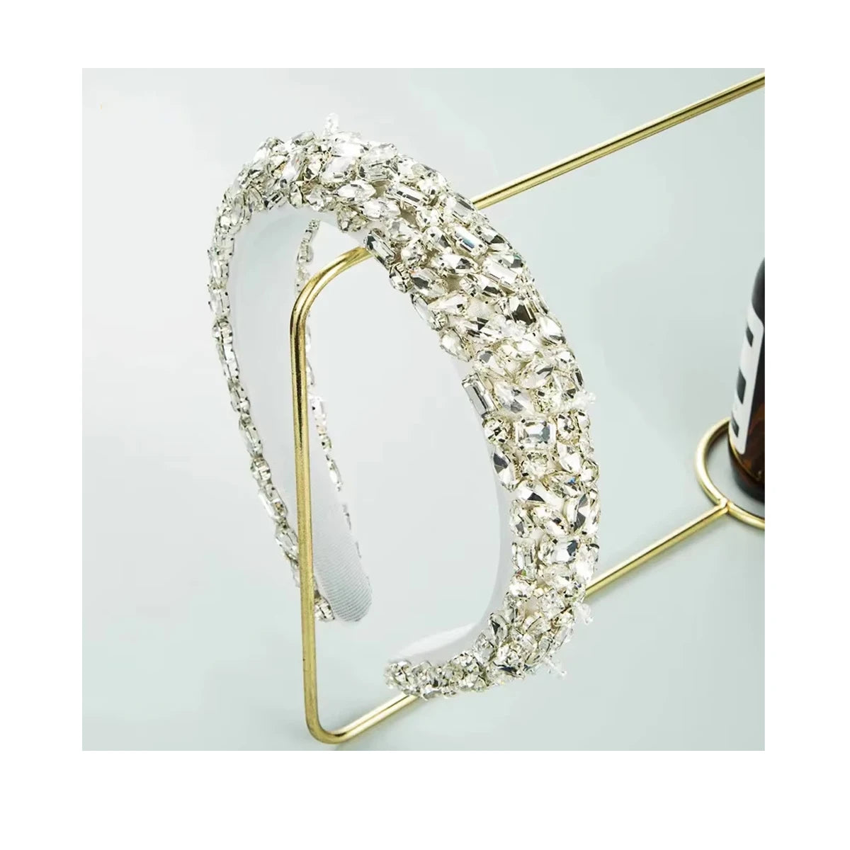 French Retro Jewel Luxury Bling Party Wedding Rhinestone Headband Handmade Crystal Hair Hoop Woman Headband