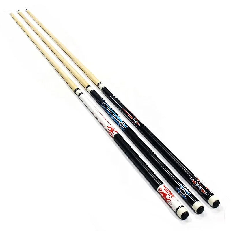 Premium Assorted Color Canadian Maple Wood 57" 1/2 Jointed Billiard Pool Cue Stick Factory Sell