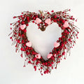 Wholesale Hot Selling Love Berry Wreath Heart Shaped Wreath Valentine's Day Home Wedding Festival Decoration Front Door Pendant