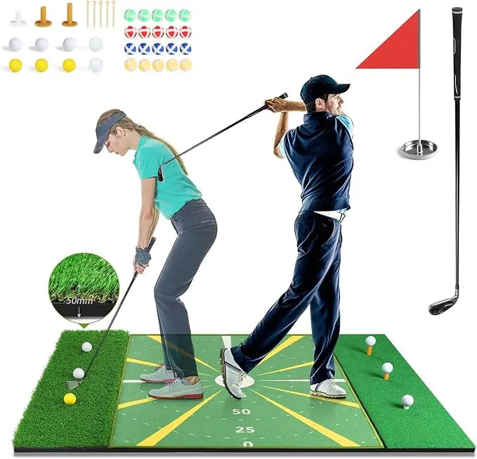 First-Time Users Soft Grass Golf Mats Gentle Surface Easy Swing Practice Golf Hitting Mat