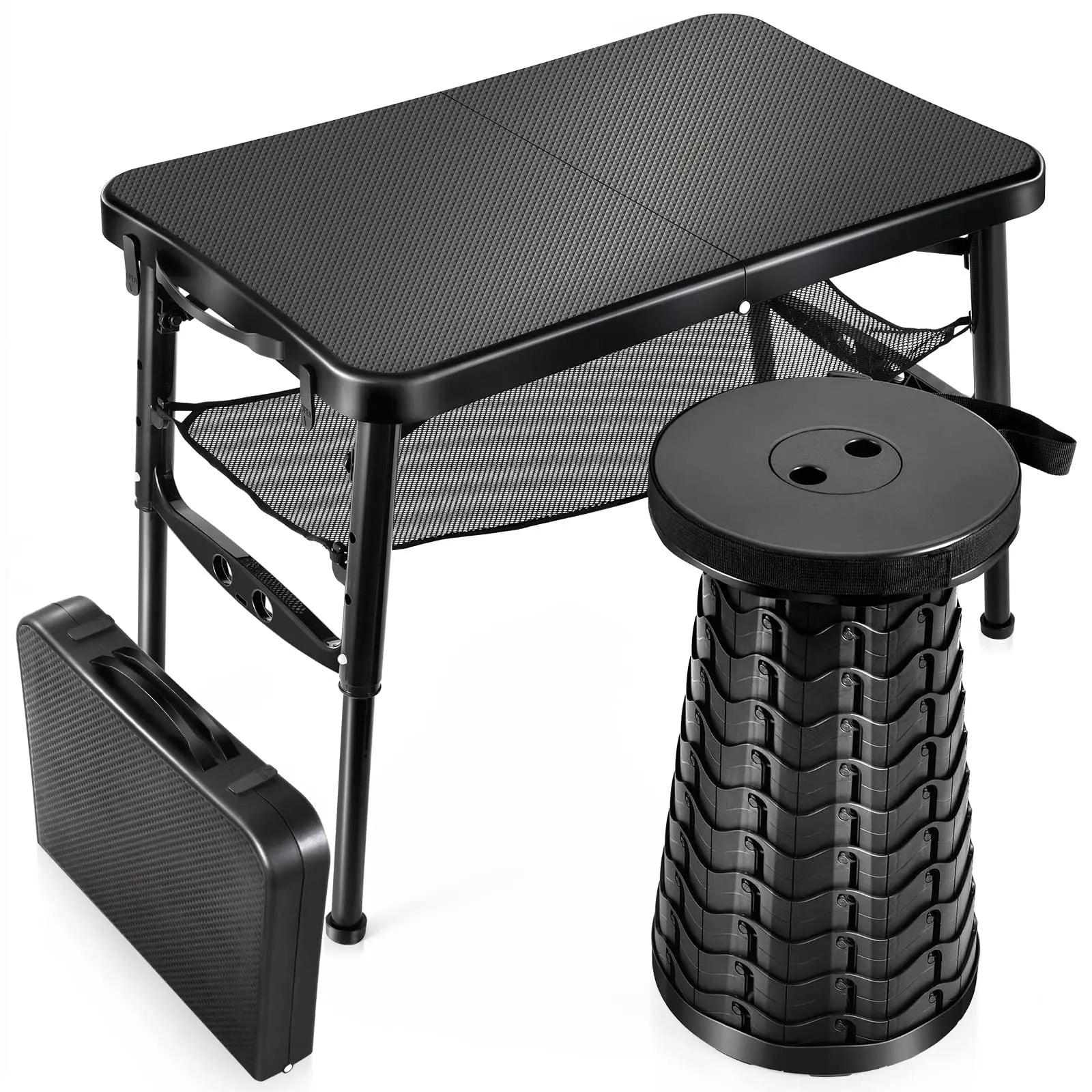 Modern Portable Outdoor Table Latest Retractable Foldable Camping Table Telescopic Adjustable Collapsible Plastic Features