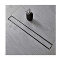 Linear Shower Drain Pipe 24 Inches with Tile Insert Grille Detachable Hidden Cover 304 Stainless Steel Rectangular Floor Drain