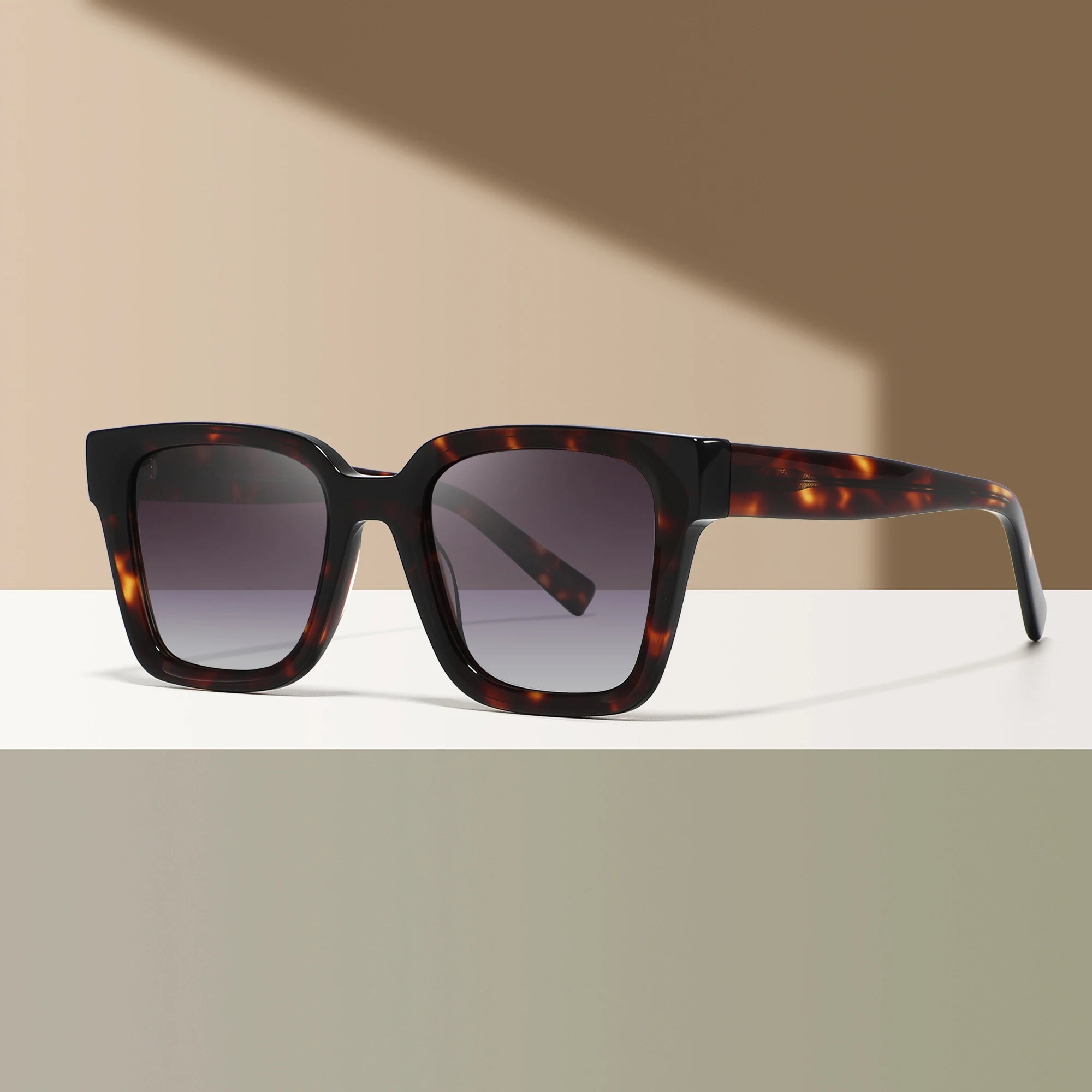 Luxury Rectangle Thick Acetate Frame Sunglasses Polarized Women Men Shades Sunglasses 2023