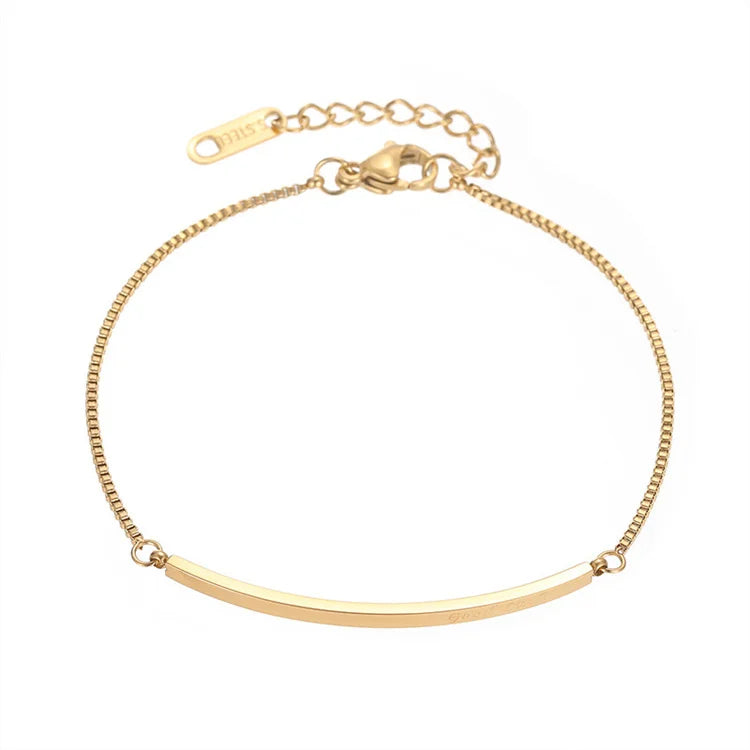 Ins Popular Stainless Steel Jewelry Link Chain Geometric Bracelets for Women