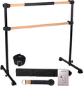 Wellshow Sport Traditional Solid Wood Height Adjustment Ballet Barre System Dance Bar for Home Workout Dance