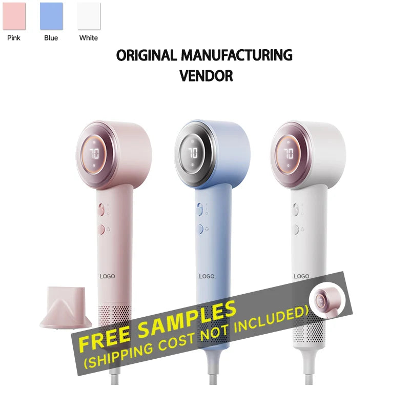 1400W Electric Dog Hair Dryer with Gentle Airflow Wall Mounted Plastic Concentrator Nozzle for Household Hotel Outdoor Use