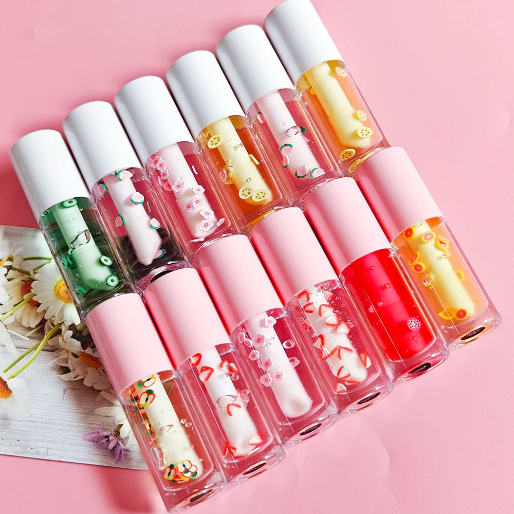 Wholesale Bulk Lip Gloss Plumping Oil Private Label Make Your Own Logo Lip Oil Fruity Taste Vegan Plumping Lipoil