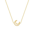 2025 Hot Vintage French White Sea Shell Moon Pendant Necklace Earrings Stainless Steel Women 18k Jewelry Set Factory Wholesale