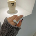 Trendy Women Jewelry Tomorrow Will Be Better Chunky 925 Sterling Silver Dome Rings