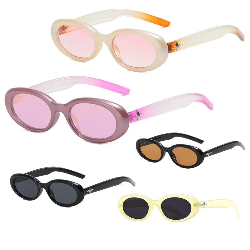 Fashion Label Sunglasses Female Small Frame Luxury Vintage Shade Supply Wholesale Price Vintage Oval Sunglasses