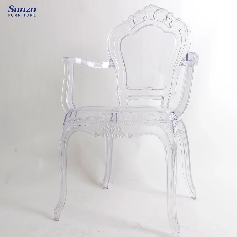 Clear Transparent  PC Sophia Chair Rental Luxury Event Banquet Dining Chair
