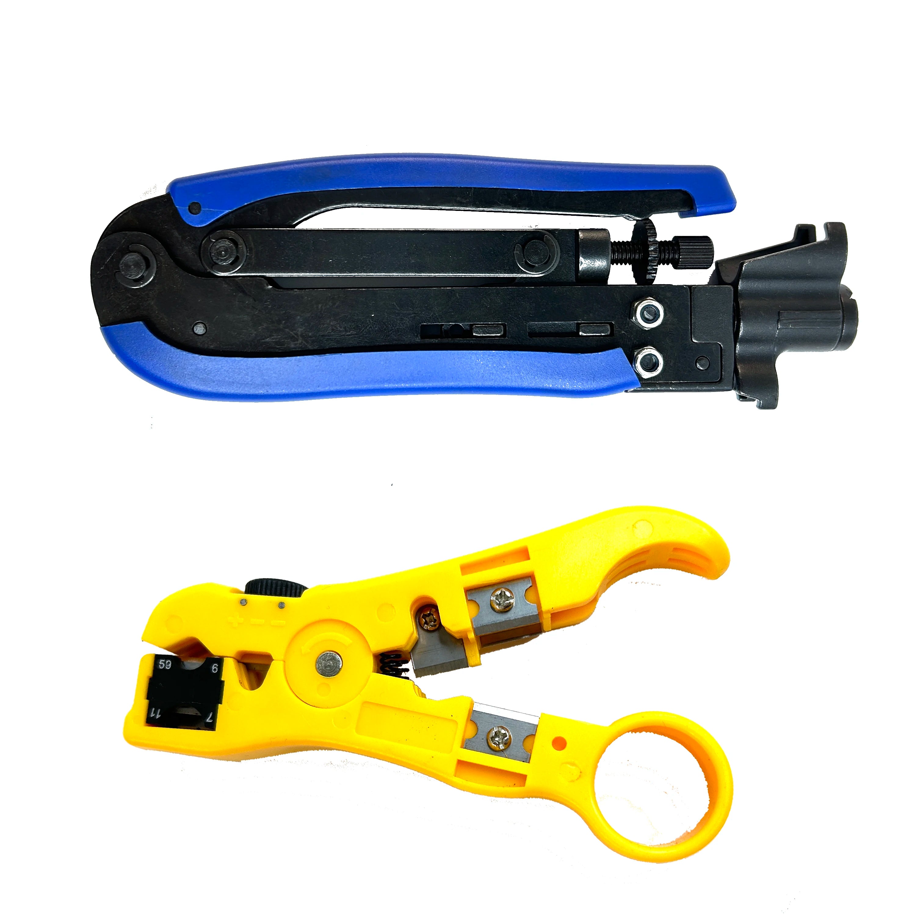 Coax Cable Wire Pen Crimping Stripper F BNC RCA Connector Crimper CATV Coaxial Cable Tool for RG6 RG59 RG11