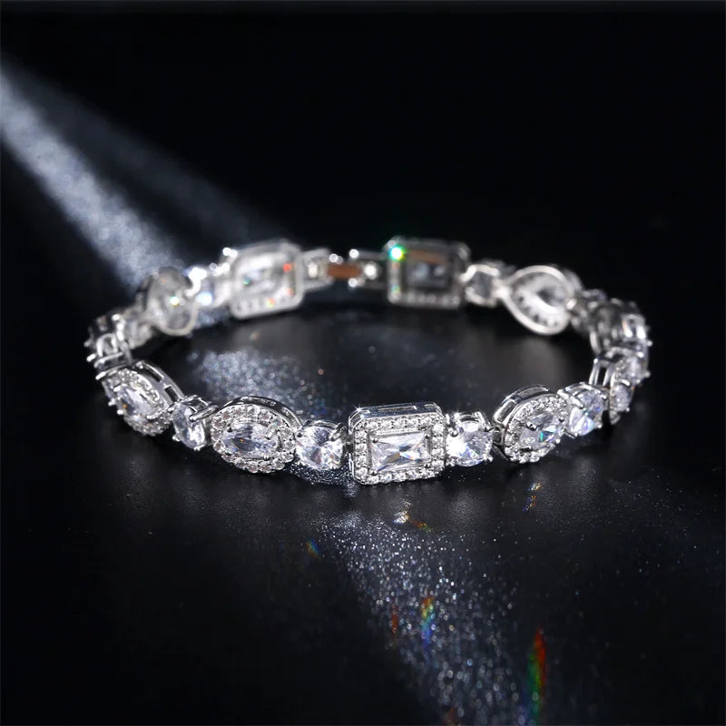 Water Drop Horse Eye Square Heart Zircon Bracelet Diamonds Multi-shape Ladies Bracelet