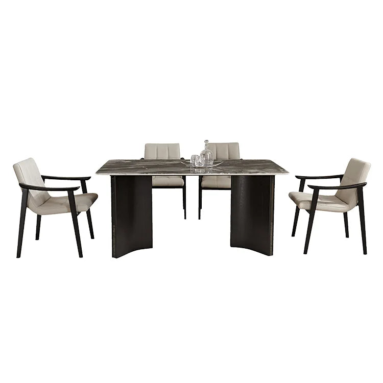 Stone Dining Table and Chair Modern Simple Dining Table Home Rock Slab Rectangular Luxury  Dining Table