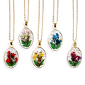 Epoxy Resin Real Dried Flower Necklace Real Flower Jewelry Stainless Steel Wedding Bridal Jewelry Mothers Day Gift for Wife