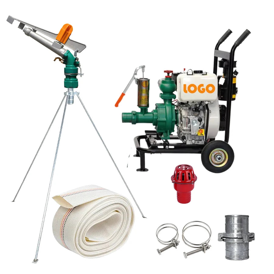 Diesel Engine Pump Garden Automatic Rotation Garden Sprinkler Farm Watering Spray Irrigation System for Agricultural
