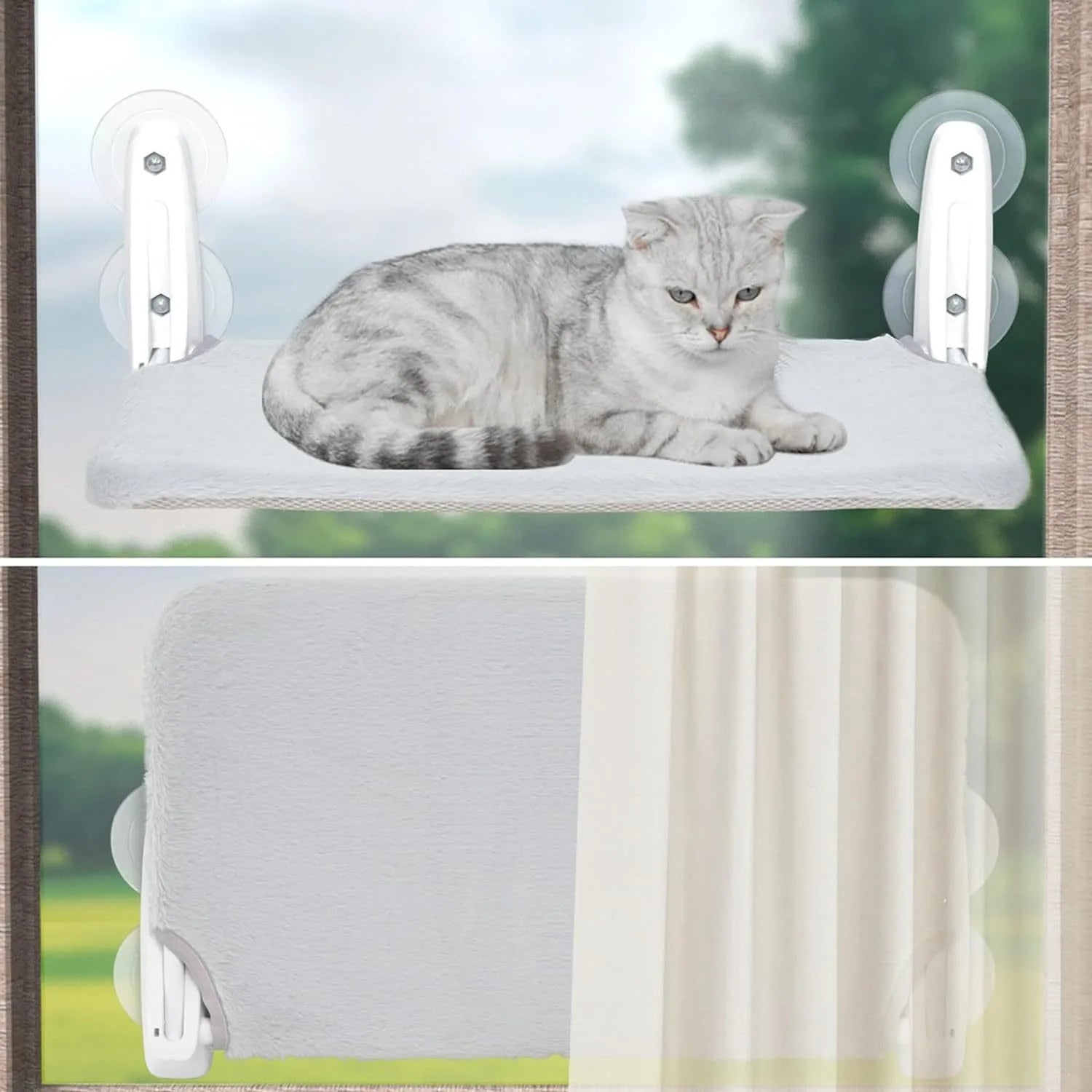 Custom Window Cat Hammock  Foldable  Metal Frame  Cat Window Bed  Wholesale Hanging  Cat Window Hammock With Wholesale Price