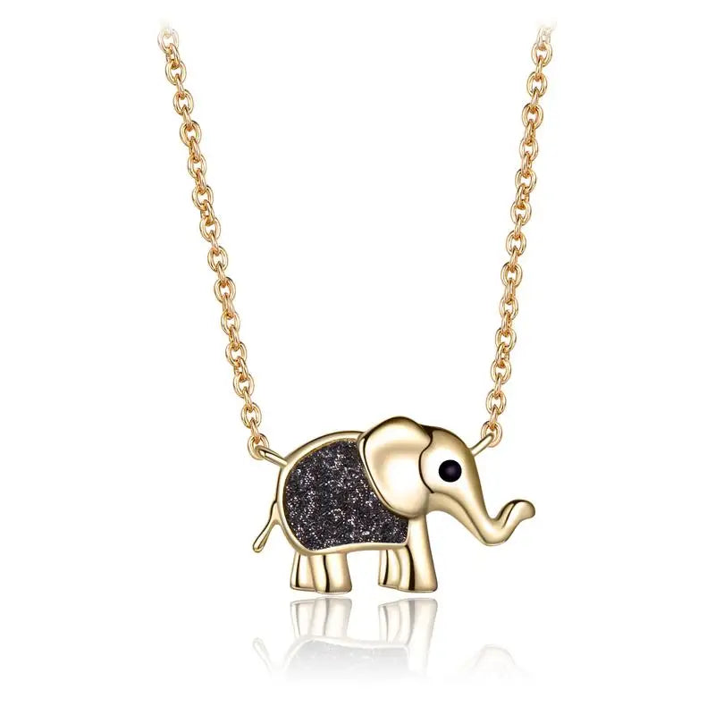 Fine Jewelry Necklaces 925 Sterling Silver Necklace Animal Pattern Elephant Pendant Necklaces for Parties Gifts