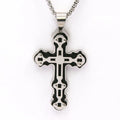 SCP060 School Fundraiser Church China Factory 316l Stainless Steel Jewelry Stainless Steel Pendant Lords Prayer Cross Necklace