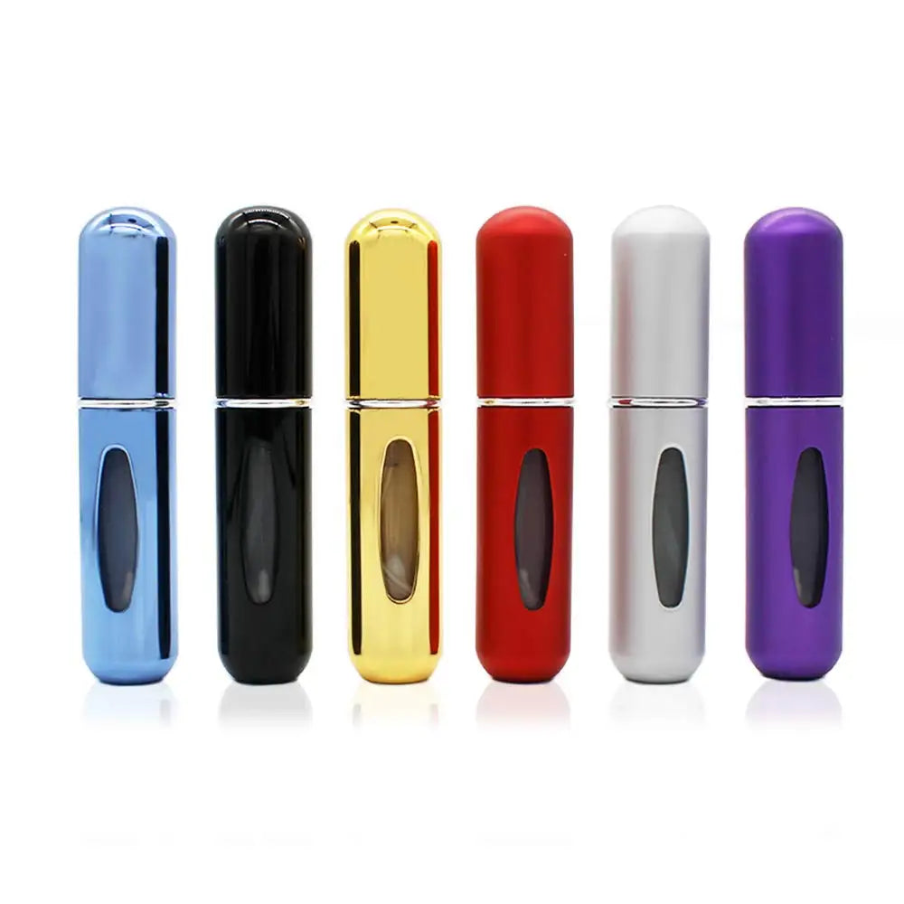 5ml Mini Perfume Atomizer Refillable Perfume Bottles Travel Sized Aluminum Perfume Atomizer Spray Bottle Cosmetic Container