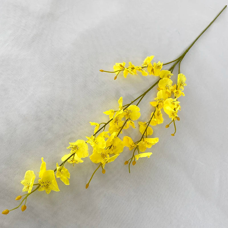 Multicolor-Yellow Modern Style Artificial Flower Decoration Mariage Autumn Quadrant Dancing Orchid