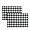 Everyday Woven Modern Farm House Style 100% Cotton Fabric Black White Large Buffalo Check Machine Washable All-Season Living