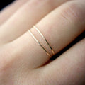 18K PVD Gold Plated Tarnish Free Waterproof Dainty Pinky Stainless Steel Minimalist Rings MegaBDM