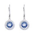 Abiding Quartz Drop Earring OEM Factory Wholesale Halo Earring Jewelry 925 Sterling Silver Earrings for Women