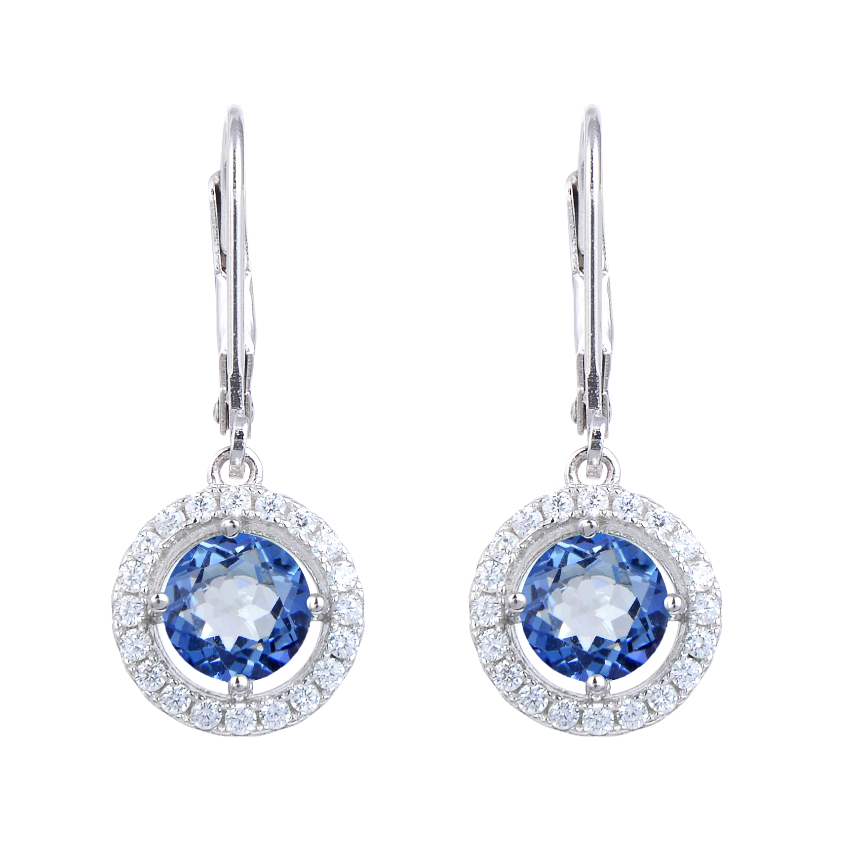 Abiding Quartz Drop Earring OEM Factory Wholesale Halo Earring Jewelry 925 Sterling Silver Earrings for Women
