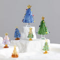 Christmas Ornament Gift Handmade Blown Glass Christmas Tree Miniature Glass Tree Christmas Miniature Decoration