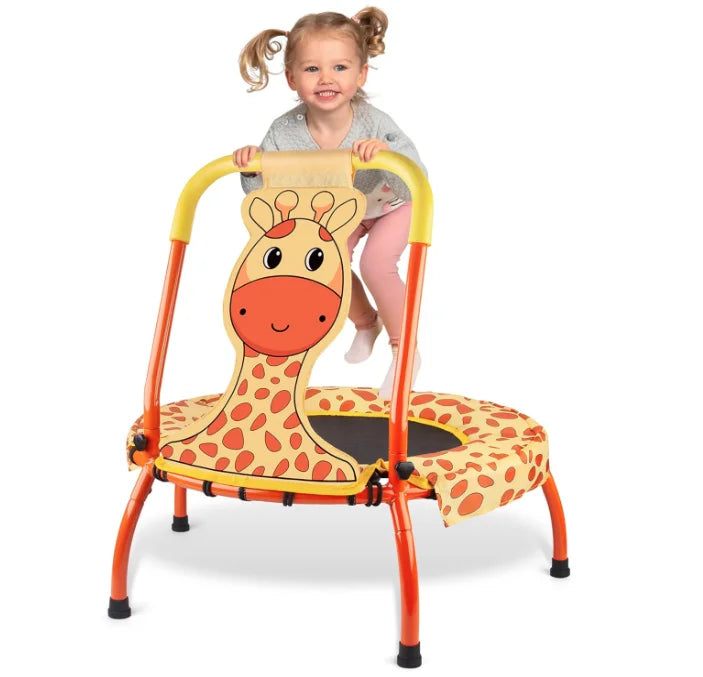 Wellshow Trampoline Baby Trampoline for Kids with Handle Christmas Baby Gifts for Boys and Girls Indoor and Outdoor Giraffe