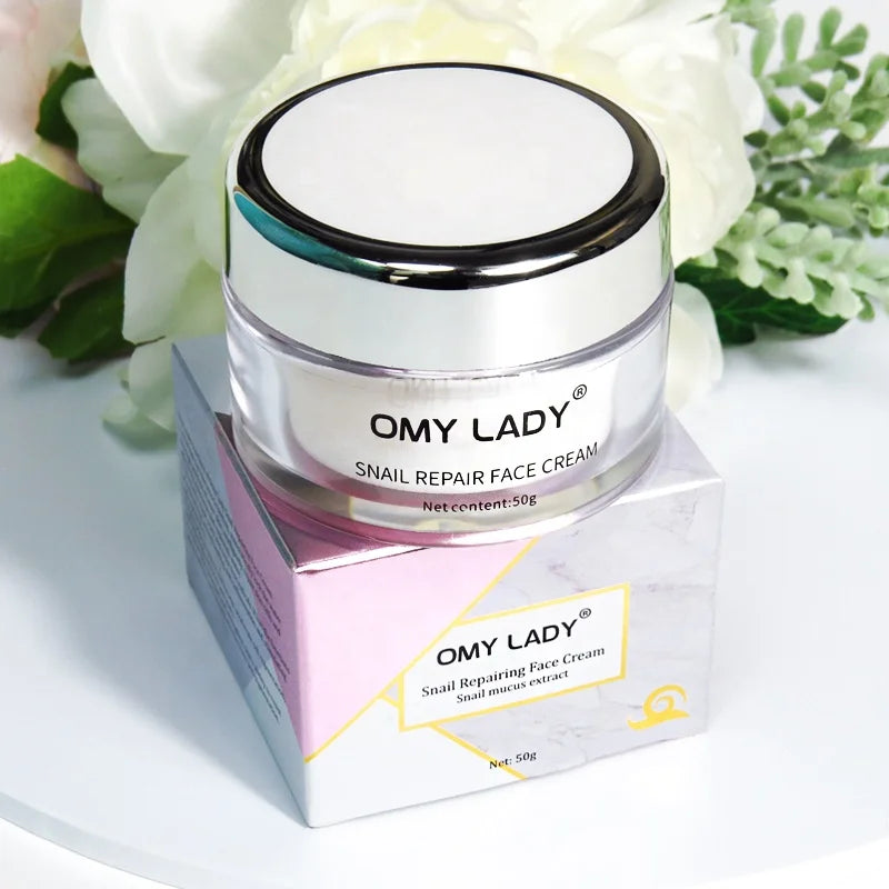 French Snail  Day Night Cream to Smooth Wrinkles Snail Cream Whitening Skin for Face Moisturizing Skincare