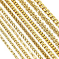 High Quality Necklace Making Chain Stainless Steel NK Chain Vacuum Electroplated Cuban Curb Chain Jewelry Findings Components