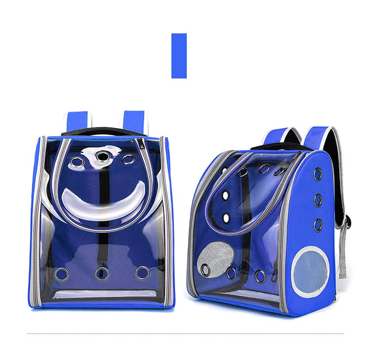 Oxford Material Pet Carrier Backpack Space Capsule Bubble Transparent Design with Zipper Closure for Cats and Puppies