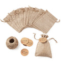 Wholesale Custom Natural Eco-friendly Jute Drawstring Gift Fruit Bags Letter Pattern for Jewelry