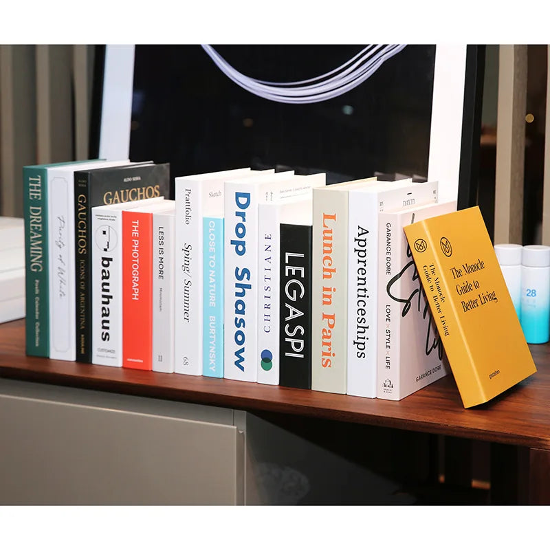Luxury Storage Box Model Coffee Shop Hotel Props Modern Books Faux Liveres Decoration Luxe Home Decoration Accessories