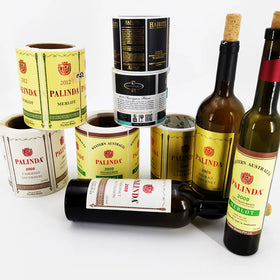 Customized Logo Bottle Red Label Whisky 750 ml Stickers for Perfume Bottle