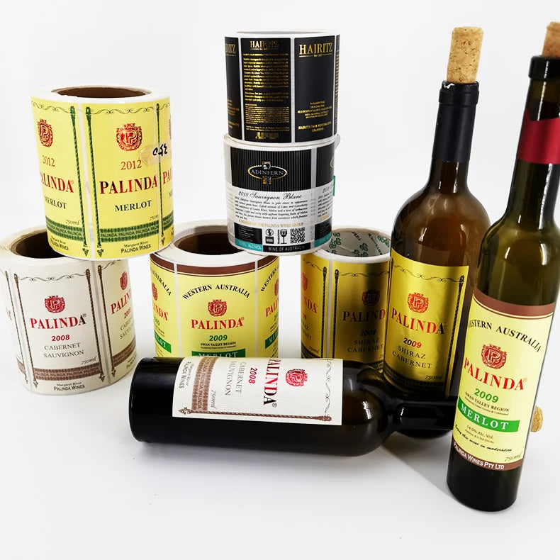 Customized Logo Bottle Red Label Whisky 750 ml Stickers  for Perfume Bottle